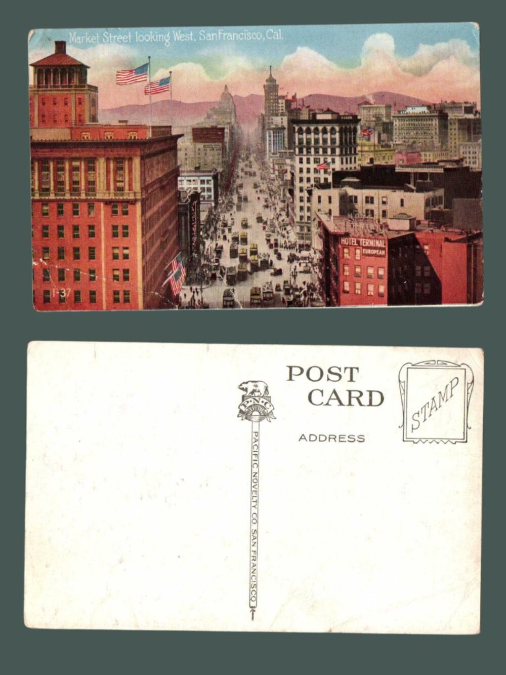 POSTCARD SALE 10/$20 Blank San Francisco Market Street Postcard